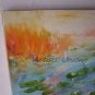 Water Lilies Original Oil Painting Pond Landscape Lake Palette Knife Fine Art Impressionism