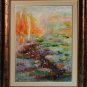 Water Lilies Original Oil Painting Lily Pad Palette Knife Fine Art Impressionism Pond