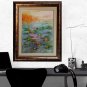 Water Lilies Original Oil Painting Pond Landscape Lake Palette Knife Fine Art Impressionism