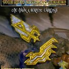 Hawk & Serpent Earrings Futuristic Spiritual Cyber Nordic Spiritual Jewelry Viking Runes