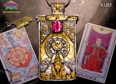 Egyptian Oracle Tarot & Numerology Silver Pendant Psychic Magic Talisman Spiritual Jewelry New Age