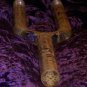 Aqua Aura Quartz Crystal Tuning Fork, 24k Gold Leaf! Etched, Handmade Sound Healing Wand Customize