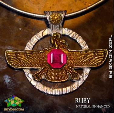 Winged Solar Disk Egyptian Eye Ra Anunnaki Metaphysical Pendant Magic Talisman