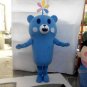 Custom made Lovely Cute Blue Bear mascot costume for party