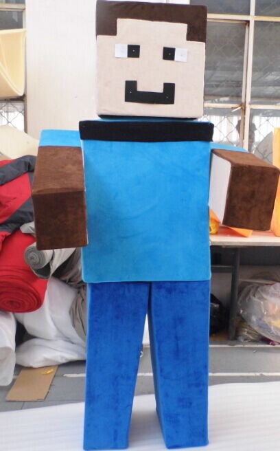 Custom made Minecraft mascot costume for Halloween party