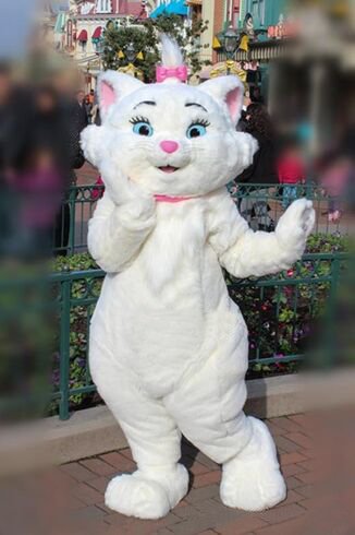 Custom made Marie the Cat mascot costumes for adults