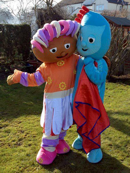 Custom made Iggle Piggle and Upsy Daisy Mascot Costume for Birthday party