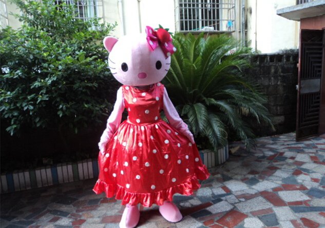 Custom Made Hello Kitty Mascot Costume For Birthday Party 1107