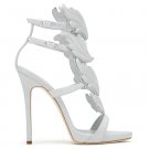 *Brand New* Authentic Giuseppe Zanotti's Gold White patent leather, soft gray suede Pumps.