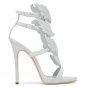 *Brand New* Authentic Giuseppe Zanotti's Gold White patent leather, soft gray suede Pumps.
