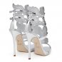 *Brand New*Authentic Giuseppe Zanotti's Silver mirrored patent leather upper Pumps