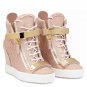 *Brand New* Authentic pink python-embossed leather upper Jennifer Wedges