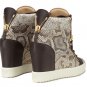 *Brand New* Authentic Giuseppe Zanotti Natural python-embossed calf leather upper David Wedge