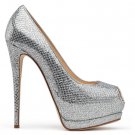 *Brand New* Authentic Giuseppe Zanotti Saharon Silver Python Pumps