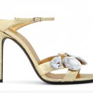*Brand New* Authentic Giuseppe Zanotti golden python-embossed leather Strap Pump
