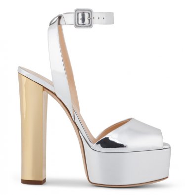 *Brand New* Authentic Giuseppe Zanotti Silver Platform Heels