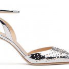 *Brand New* Authentic Giuseppe Zanotti Silver mirrored patent leather upper with studs