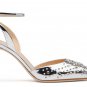 *Brand New* Authentic Giuseppe Zanotti Silver mirrored patent leather upper with studs