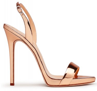 *Brand New* Authentic Giuseppe Zanotti Rose Gold Leather Straped Pumps