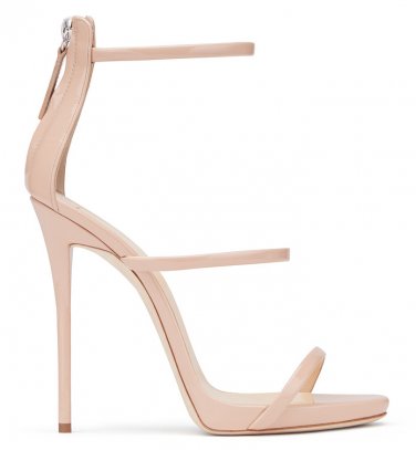 *Brand New* Authentic Giuseppe Zanotti Pink Patent Leather Upper Strap Heels