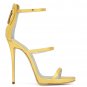 *Brand New* Authentic Giuseppe Zonatti Gold Mirrored Patent Leather Strap Heels