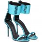 *Brand New* Authentic Giuseppe Zanotti Blue Python Printed Patent Leather Upper Heels
