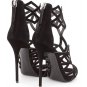 *Brand New Giuseppe Zanotti Black Suede Laser- Cut Upper High Heels