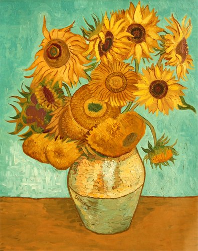 VASE WITH TWELVE SUNFLOWERS