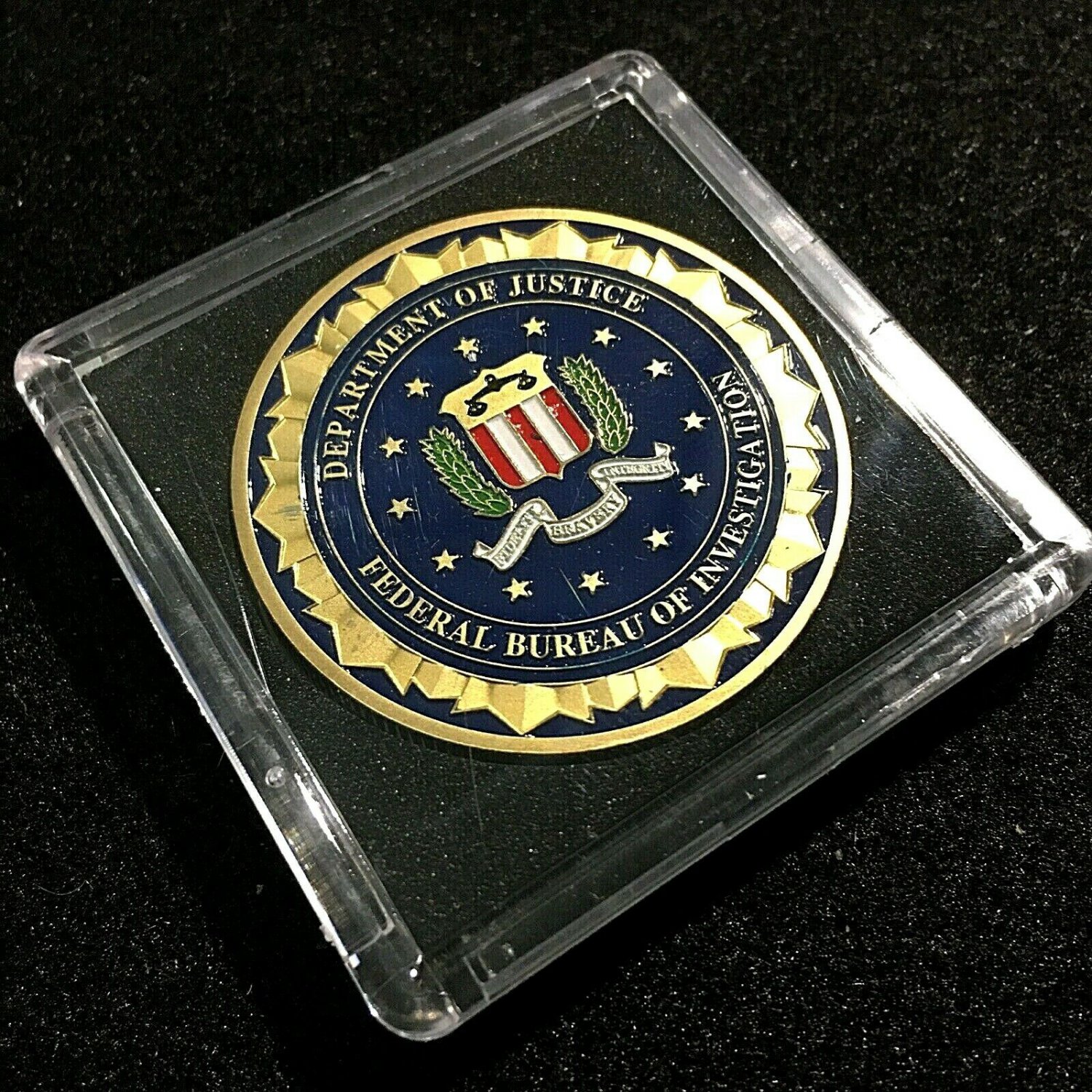 Military Challenge Coin Antique Silver FBI Challenge Coin - 1.75 Inch  Antique Silver Federal Bureau Collectible Coin Veteran Designed Collectibles