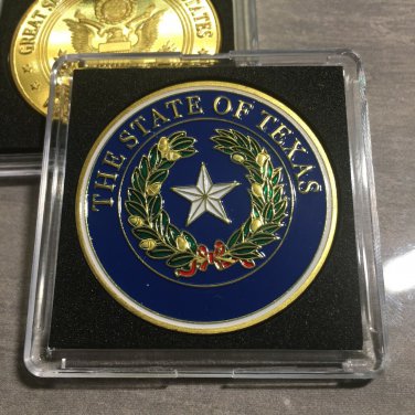 Great State Texas USA State Symbol "Texas Proud" Collectible Challenge Coin 1307
