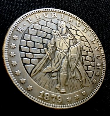 Templar KNIGHT WARRIOR Novelty Good Luck Texas Holdem Card Guard -  #295