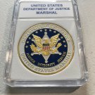 United States Marshal *USMS* Colorized GOLD FINISH Challenge Coin 40mm G12