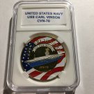 USS CARL VINSON CVN-70 Challenge Coin United States Navy USN 40mm with Case N-11