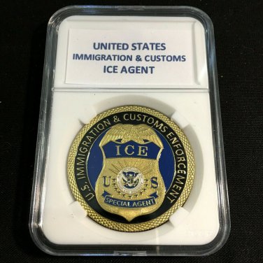 "ICE" AGENT Immigration and Customs Challenge Coin 40mm G-04