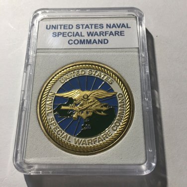 UNITED STATES NAVAL SPECIAL WARFARE COMMAND NAVY SEAL TRIDENT CHALLENGE COIN N44