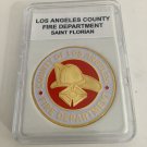 LACoFD LOS ANGELES COUNTY FIRE DEPARTMENT Gold Plated Challenge Coin F-20
