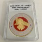 LACoFD LOS ANGELES COUNTY FIRE DEPARTMENT Gold Plated Challenge Coin F-20