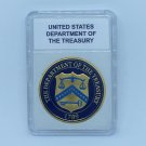 TREASURY DEPARTMENT Challenge Coin Dept of the US Treasury w case G-48