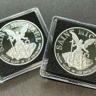 2X Police Challenge Coin Law Enforcement St Michael Catholic Christian 2ND AMEND