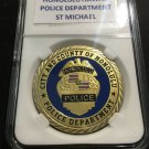 HONOLULU HAWAII POLICE DEPARTMENT St. Michael Challenge Coin 40mm with Case P14