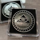 Freemason Challenge Coin-All Seeing Eye Masonic Templar Brotherhood Coin w Case