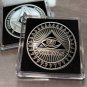 Freemason Challenge Coin-All Seeing Eye Masonic Templar Brotherhood Coin w Case