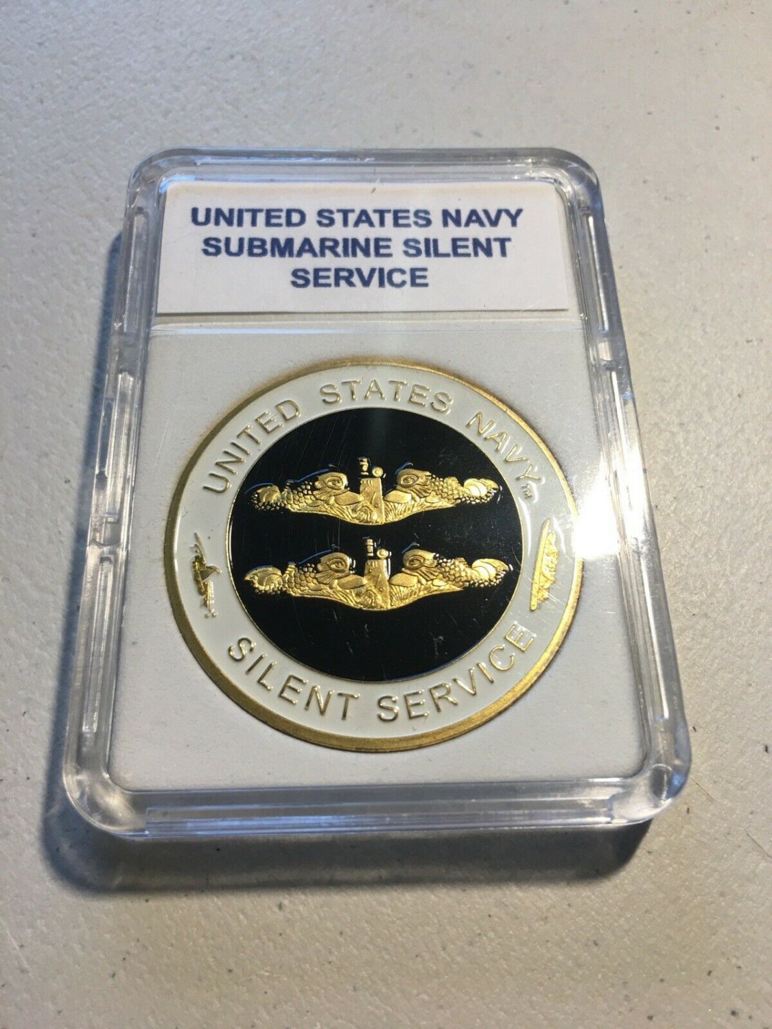 UNITED STATES NAVY *SUBMARINE SILENT SERVICE* Challenge Coin w Case! N-7