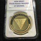NEW JERSEY STATE POLICE TROOPER  ST MICHAEL Challenge Coin 40mm with Case P27