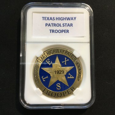 TEXAS HIGHWAY PATROL STAR TROOPER  St. Michael Challenge Coin 40mm with Case P45