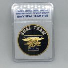 CHALLENGE COIN-Seal Team FIVE- US NAVY NAVAL SPECIAL WARFARE DEVELOPMENT GROUP