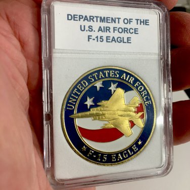 F-15 EAGLE TACTICAL FIGHTER AIRCRAFT Challenge Coin-USAIR FORCE USAF A34