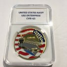 USS Enterprise CVN-65 Challenge Coin USN-US NAVY 40mm with Case N-22