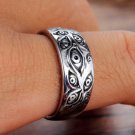 Mens Stainless Steel All Seeing Eye Freemason Masonic Band Ring Size 8-13