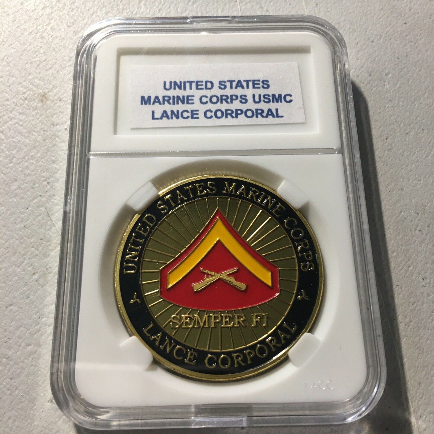 Lance Corporal Challenge Coin Us Marine Corps Usmc M19